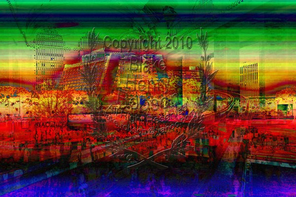 Monorail Contemporary Train Station Collage