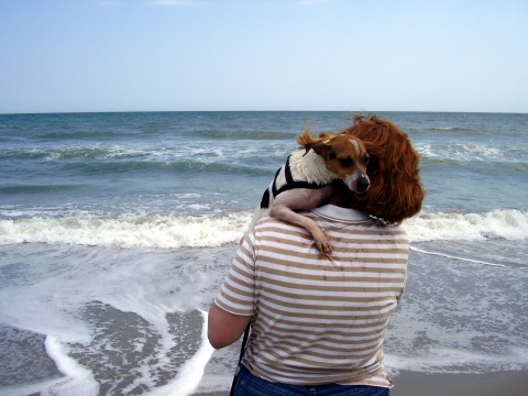 Collin and Mom at the Ocean