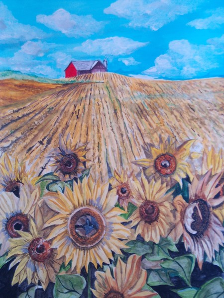 SUNFLOWERS ON A GREAT DAY