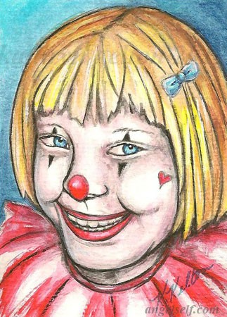 Little Girl Clown ACEO