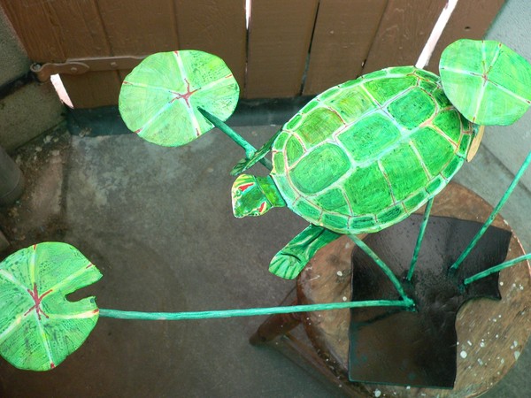 Red Slider in pads