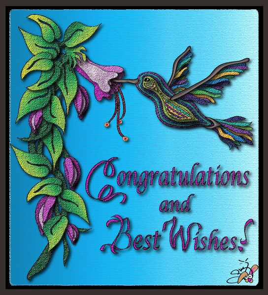 Beaded Hummingbird Greetings