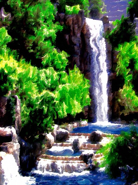 the waterfall