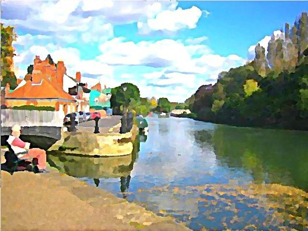 RIVER THAMES AT ABINGDON, NEAR OXFORD