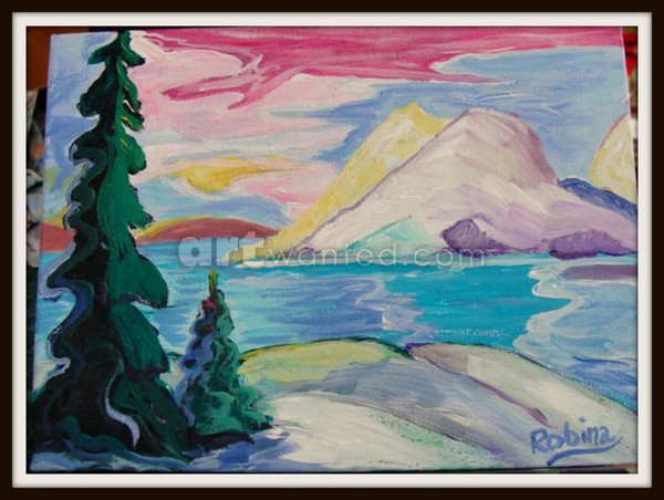 Spring Visitors 1 --  8 x 6 SOLD