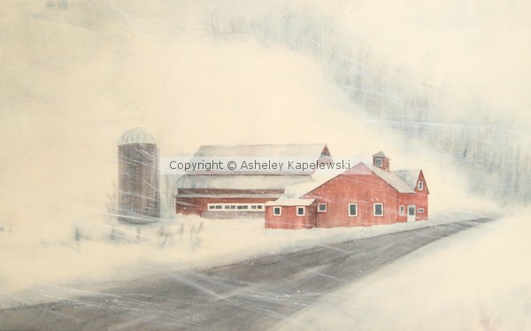 Barn in Blizzard