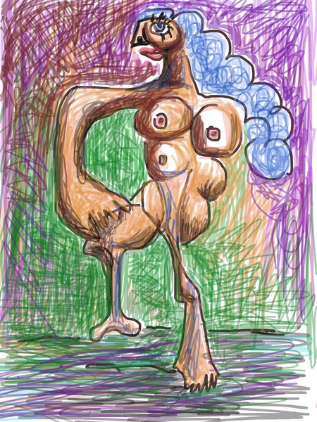 Female nude posing