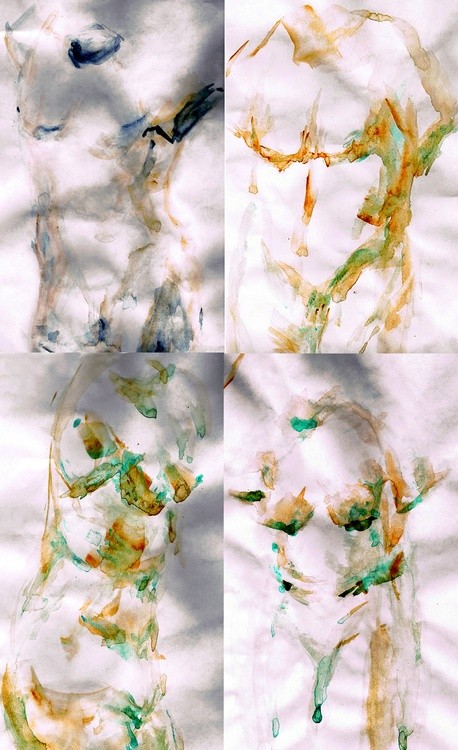 Sculpture Fragment Watercolors