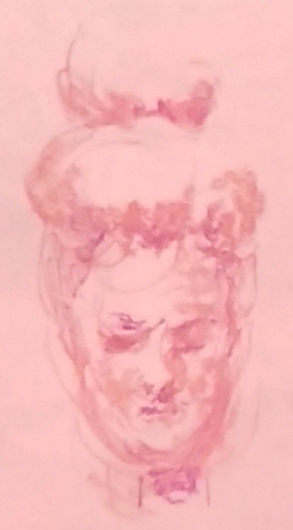 Leigh Gazing Down Sketch