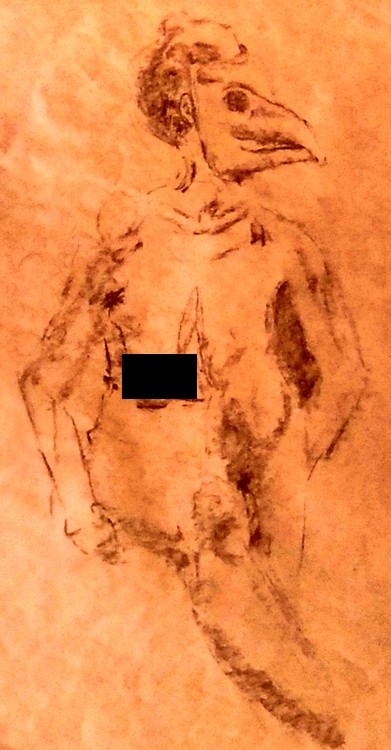 Leigh Cropped Masked Sketch