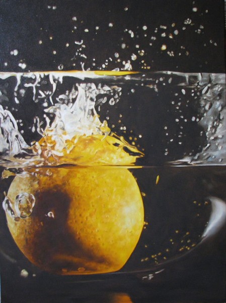 Orange in water