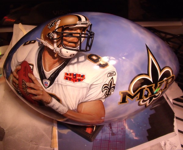 Drew Brees Super Bowl MVP Football...