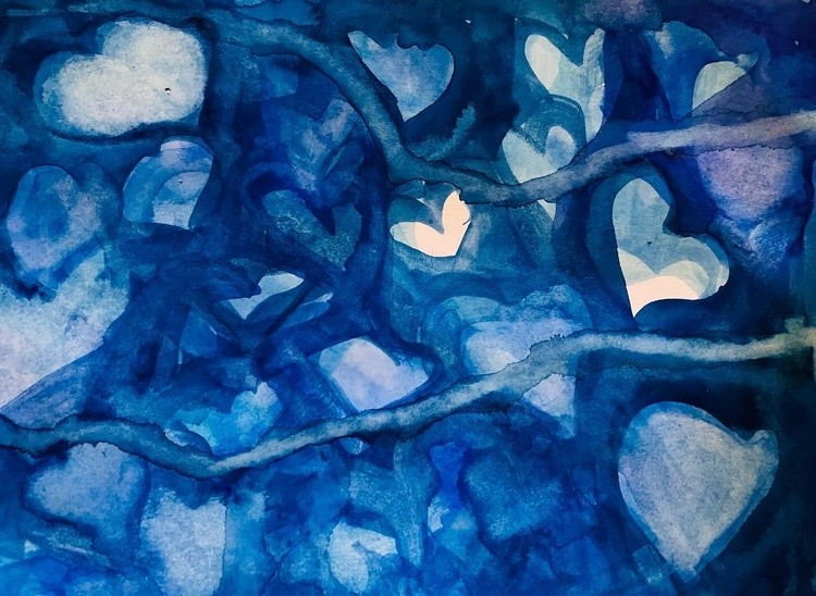 justart hearts in watercolor 