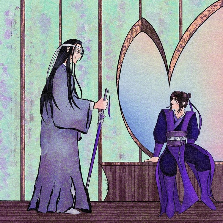 You look a fright Zewu-jun inspired by Noppohs fic The Tranquility of Water xicheng mdzs fanart digi