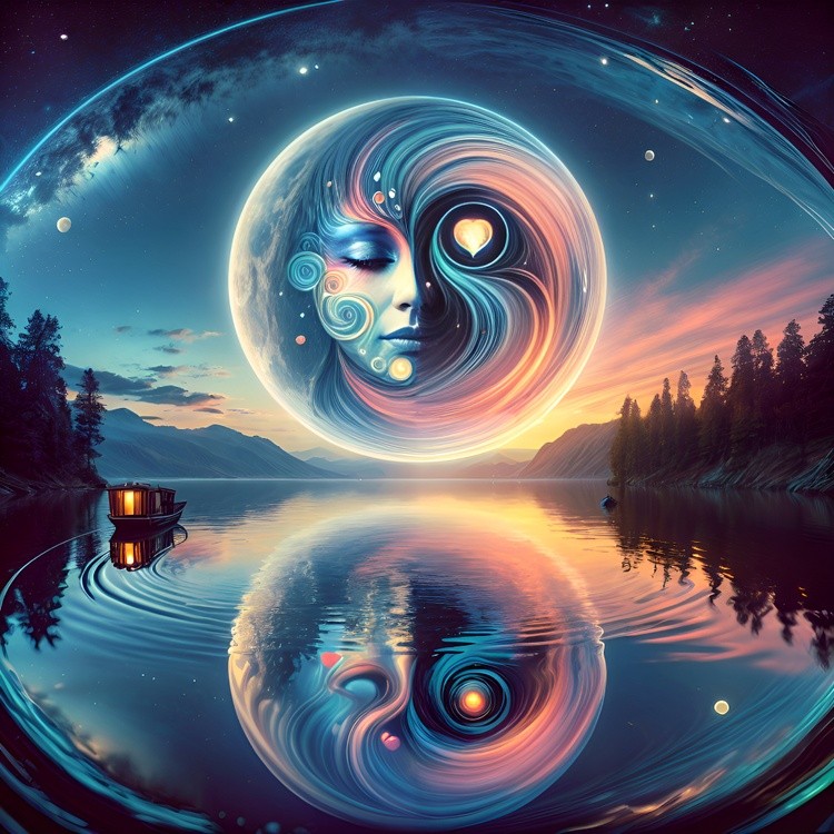 A journey through the mind to create beautiful images image, surreal, landscape, travel, sky, lake,