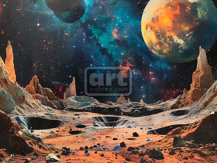 Space Abstract Wall Art  Print