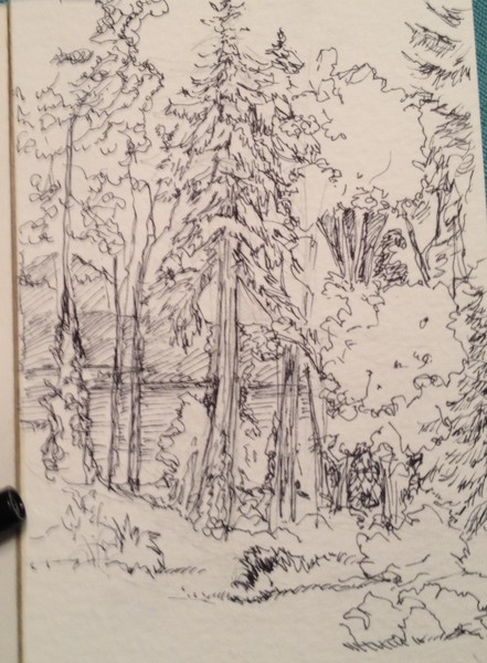 Challenge day two: Key peninsula sketch