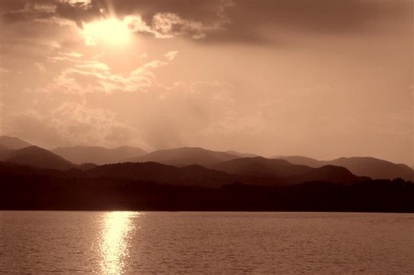 Misty Mountain sunset