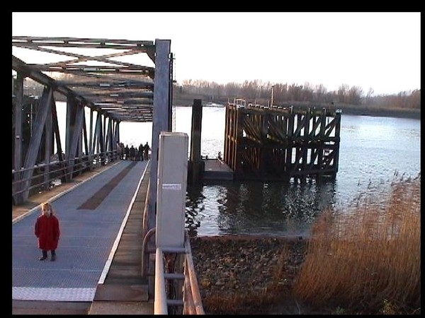 on her own; near Antwerpen, Belgium