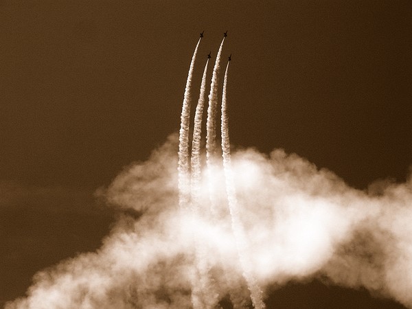 Blue Angels in the clouds