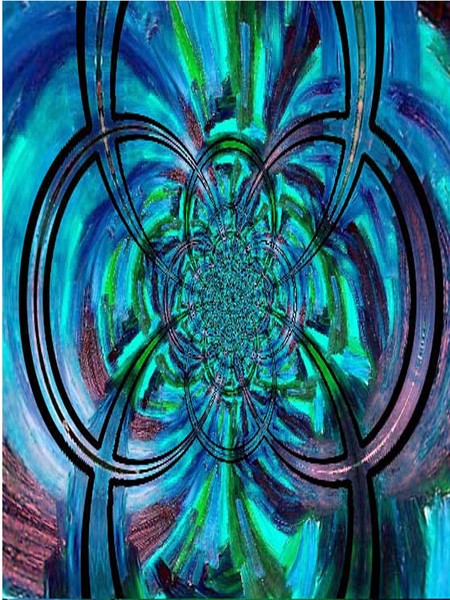 dig art print blue
