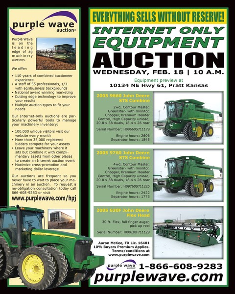 Purple Wave Ag Equip Aucation Ad