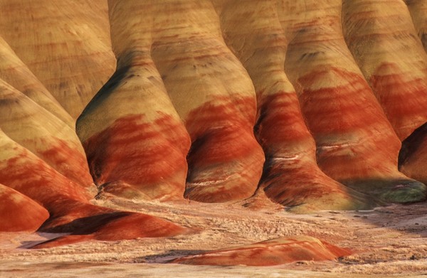 Painted Hills in Warm Light