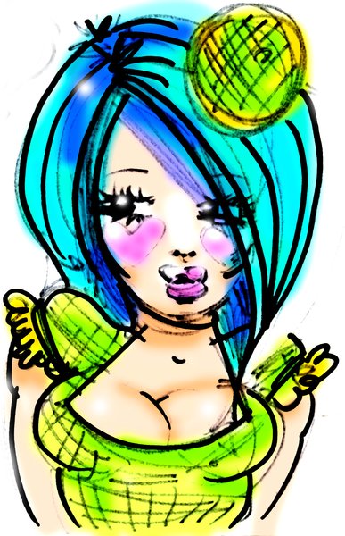 Blue portrait