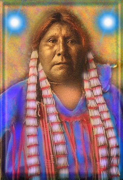 NEZ PERCE NATIVE AMERICAN WOMAN by Michael Forbus