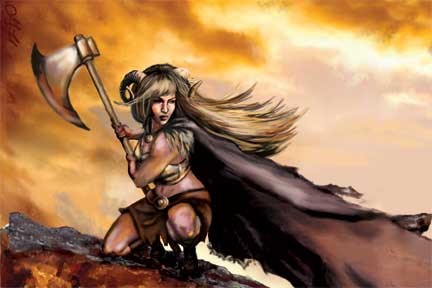 Girl with Ax