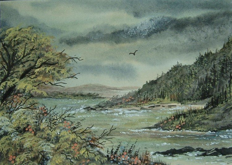Welsh river landscape 