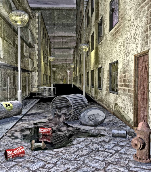 The dark street