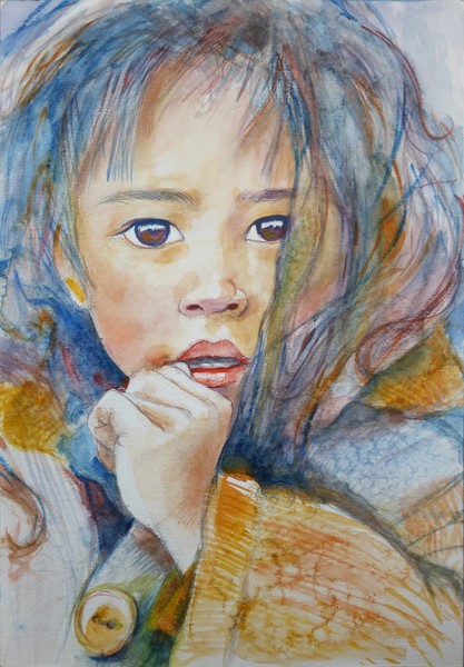 nomad child from khampa - sichuan
