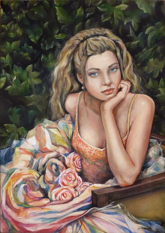 girl with roses - new version