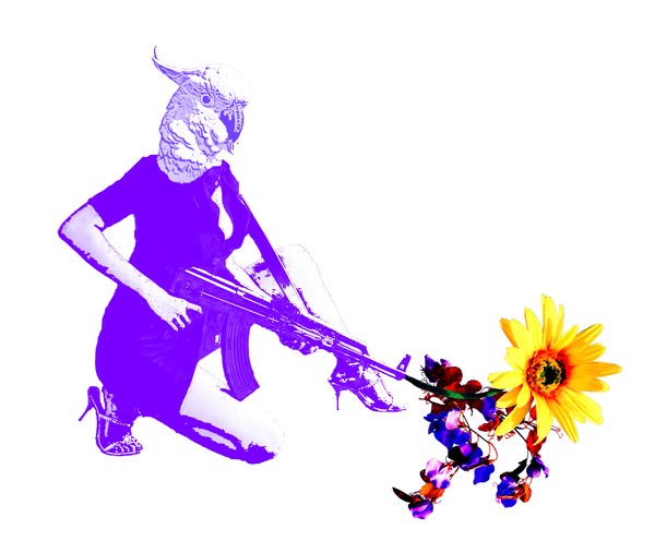 parrot girl w/ a gun