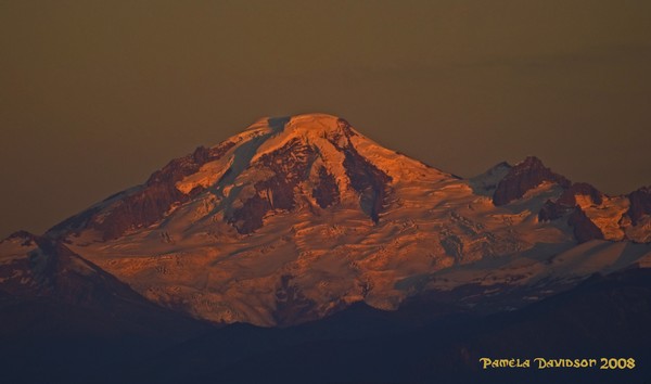 Sunset on Mount Baker.