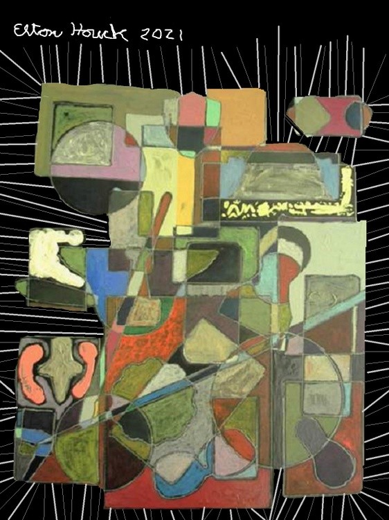 Panama Cafe 2021  (c)...1999..2021..Elton Houck..18 x 24  canvas  acrylic..digital overpaint....