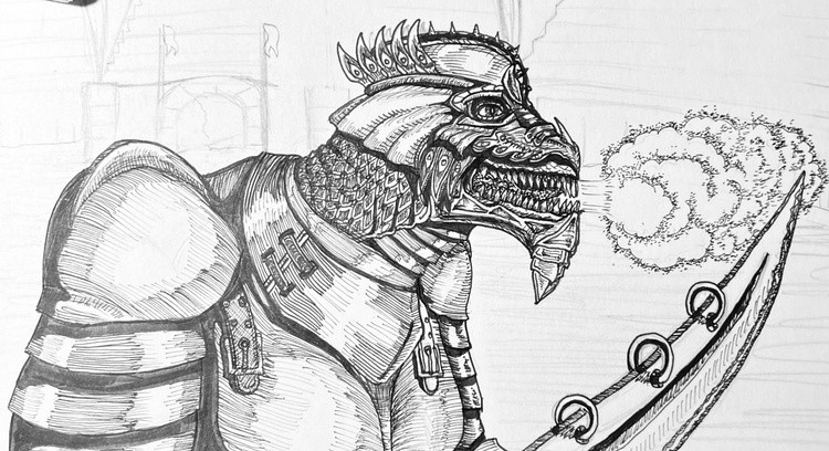Lizard man warrior
