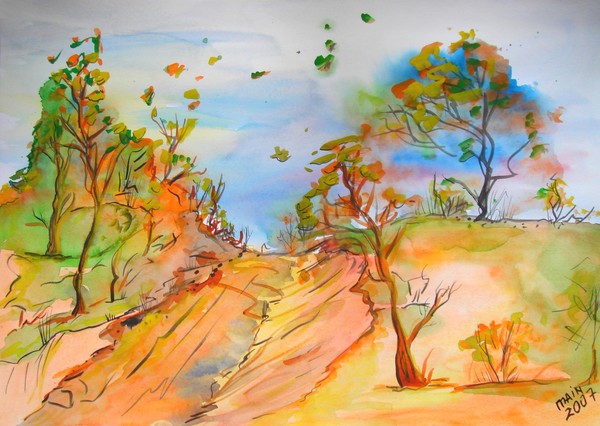 Cold autumn wind