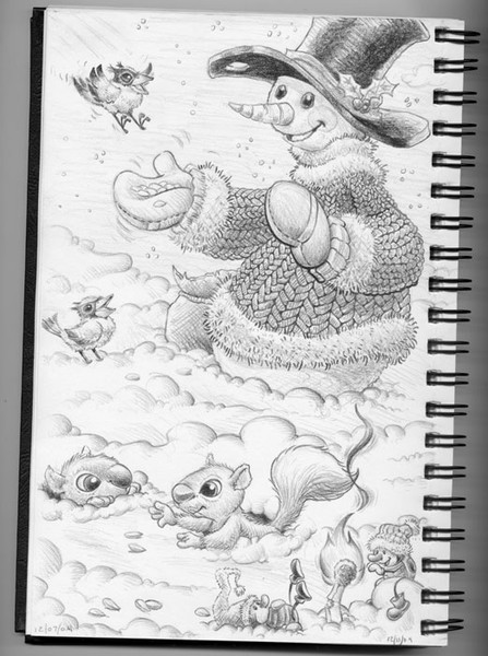 Snowman sketch