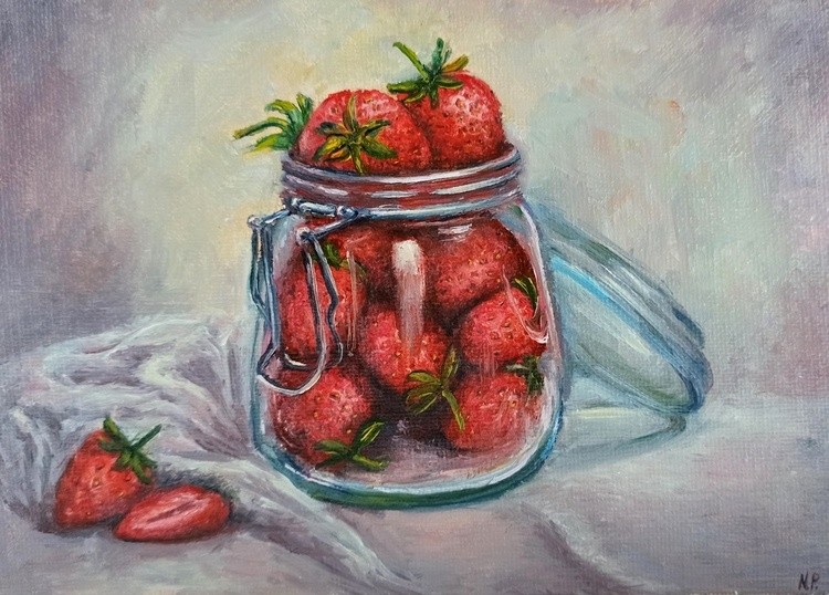 Strawberries in jar 