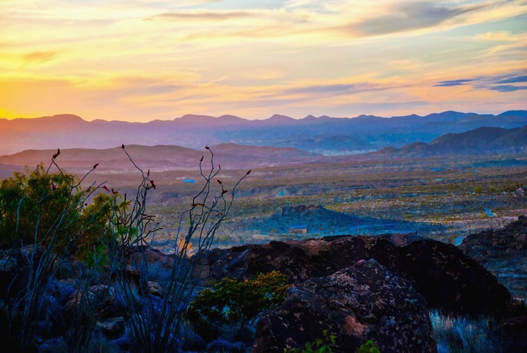 Big Bend vista at Sunset