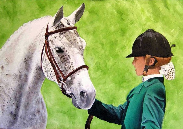 Commission Pet Portrait Painting TWO Pets