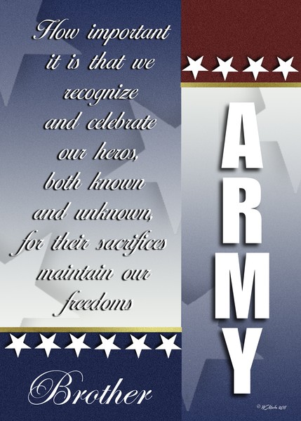 Red, White and Blue Army Troop Support Card