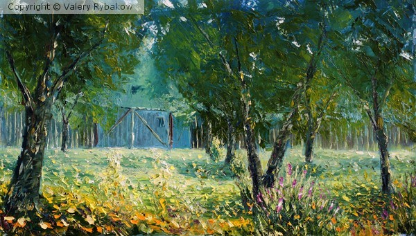 Summer palette knife oil painting: My - 3. Artist