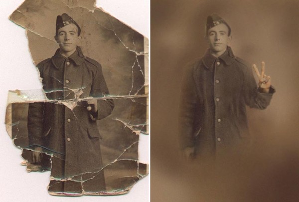 Photo Restore Peace Sign