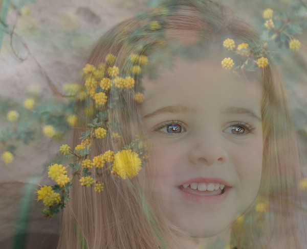 Bright eyed flower girl