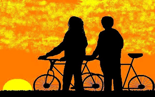 Biking Couple