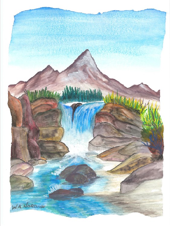 Falling between the rocks