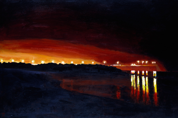 venice pier at night